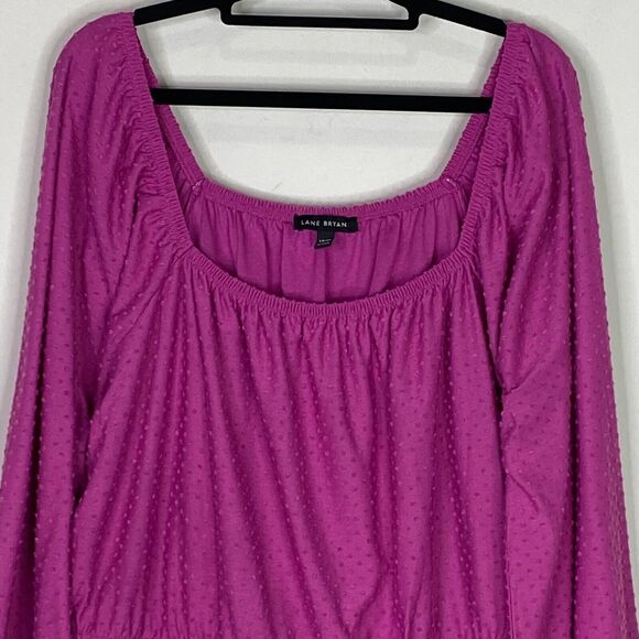 Lane Bryant 2021 Polka Dot Peplum Textured Blouse Women's Plus Size 18/20 - Picture 4 of 9